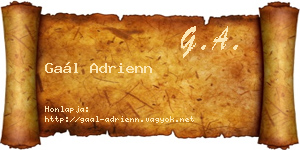 Gaál Adrienn névjegykártya